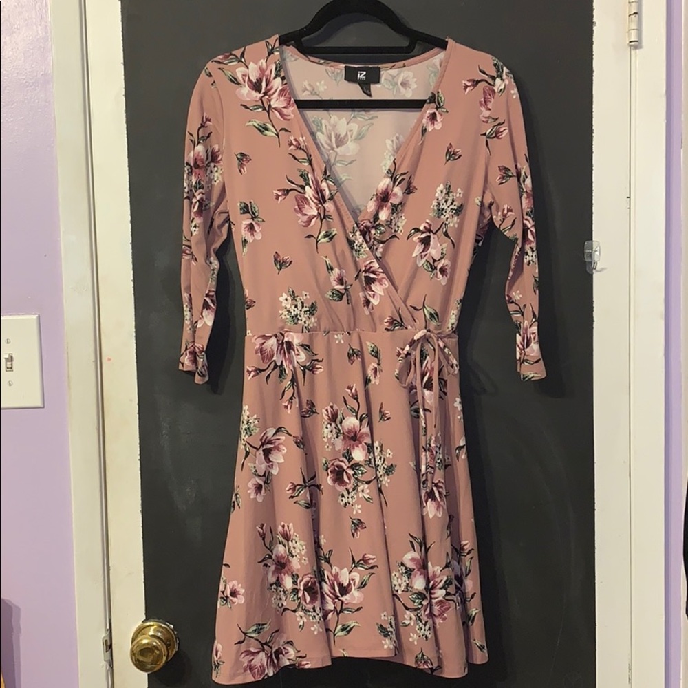 Blush Pink Wrap Dress